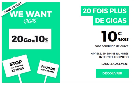 Forfait RED 20Go