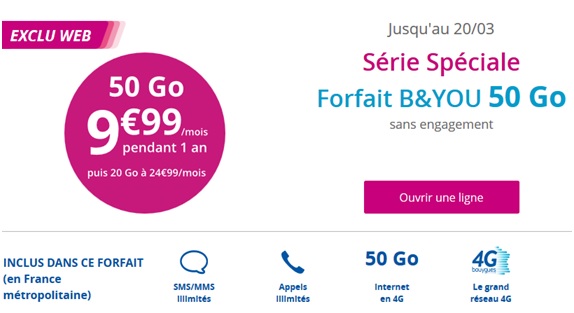 Forfait B&YOU 50Go
