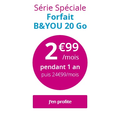 Forfait B&YOU 20Go