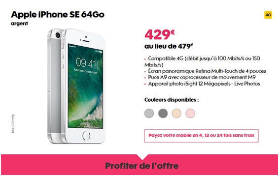 Iphone SE vente flash