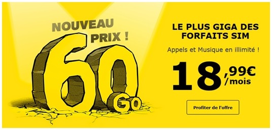 Forfait SIm 60Go