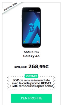 Samsung Galaxy A3 2017 red by sfr