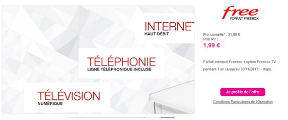 vente privée freebox à 1.99 euros