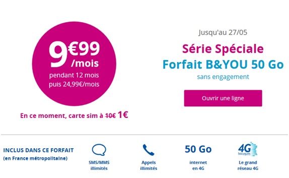 Série Spéciale B&YOU 50Go