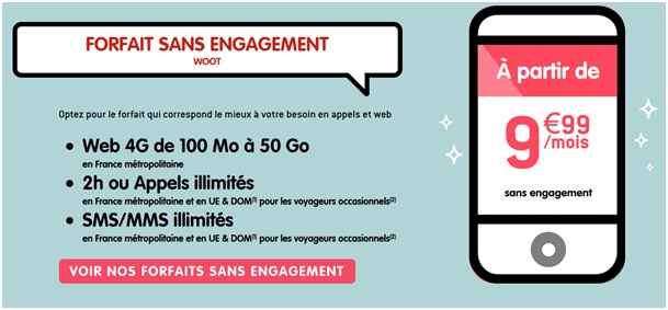 forfaits Woot nrj mobile