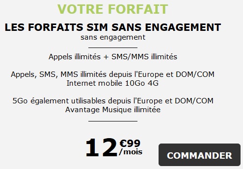 Forfait SIM La Poste Mobile