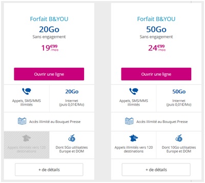 B&YOU sans engagement