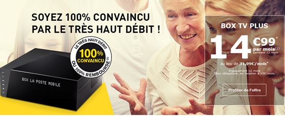 Ne ratez pas la Box Très Haut Débit à 14.99 euros chez La Poste Mobile