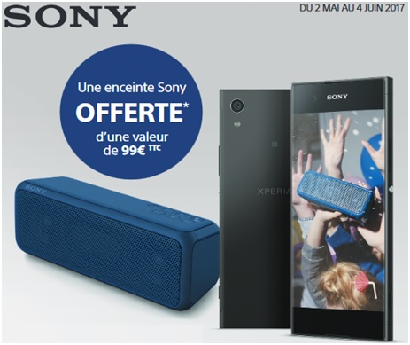 Bouygues Telecom : Une enceinte Sony offerte pour l'achat d'un smartphone Xperia XA1
