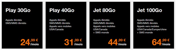 forfaits Orange
