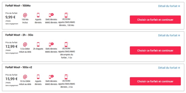 Forfait Woot NRJ Mobile
