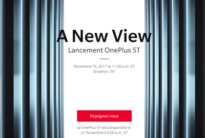 OnePlus 5T : Conférence de presse prévue le 16 novembre à Brooklyn !