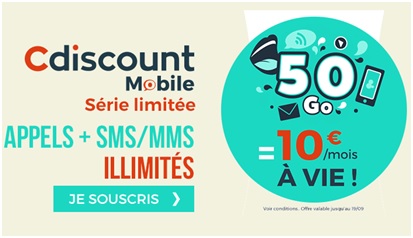 Cdiscount Mobile 50Go