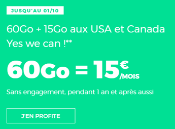 forfait RED 60Go à 15€
