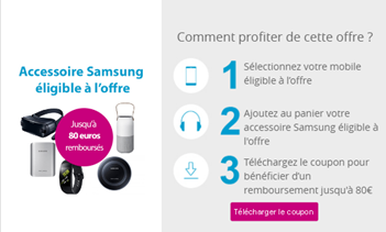 Comment profiter de la promo accessoire Samsung chez
          Bouygues Telecom