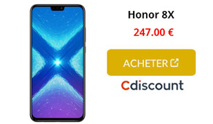 Honor 8X cta cdiscount