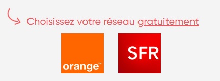 réseau Orange ou SFR pour Prixtel