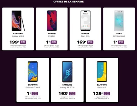 7 smartphones en promo chez SFR, lors du Black Friday Week