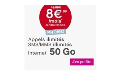 forfait coriolis 50Go à 8,99 euros en promotion