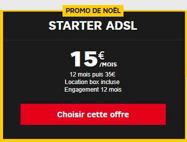 offre starter adsl sfr à 15 euros en promo pour noël