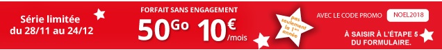 forfait auchan telecom 50go à 10€ en promo