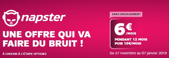 Napster musique chez SFR en promo