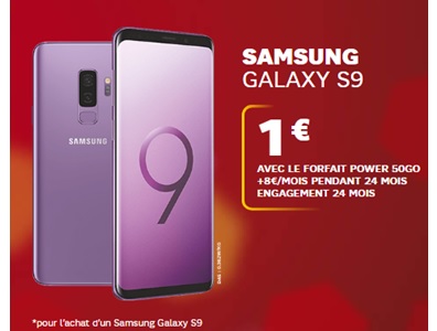 Samsung Galaxy S9 à 1€ chez SFR