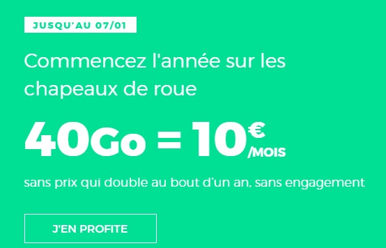 forfait 40go à 10 euros chez red by sfr