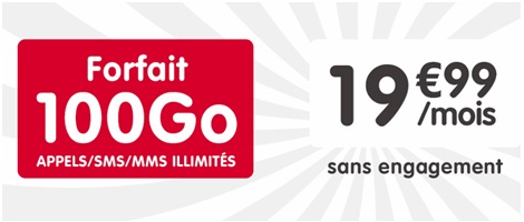 le forfait NRJ Mobile 100Go international
