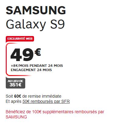 samsung galaxy s9 sfr