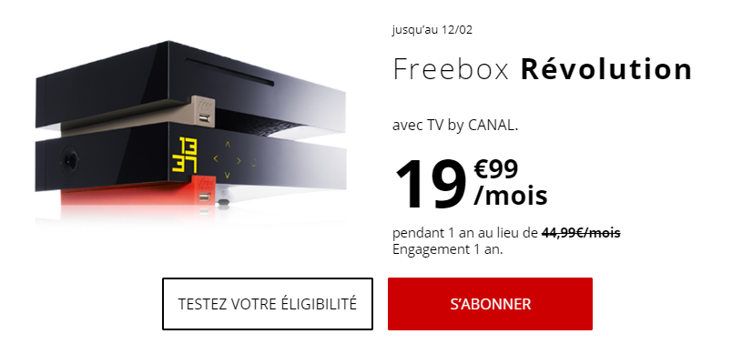 Freebox Révolution pas chère