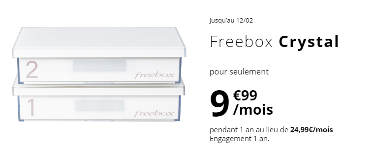 Freebox Crystal pas chère