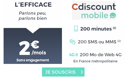 le forfait cdiscount mobile 2 euros