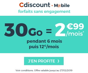 le forfait Cdiscount 30Go