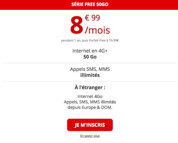 Forfait Free 50go