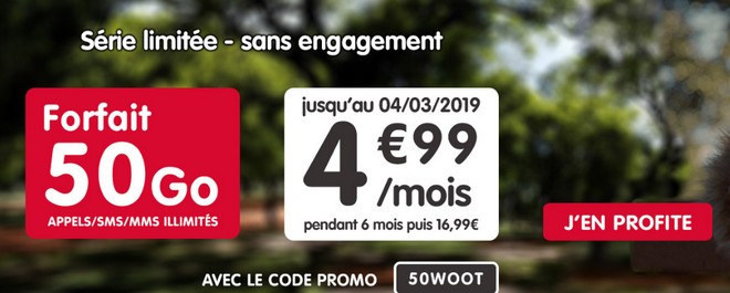 Forfait NRJ Mobile 50Go