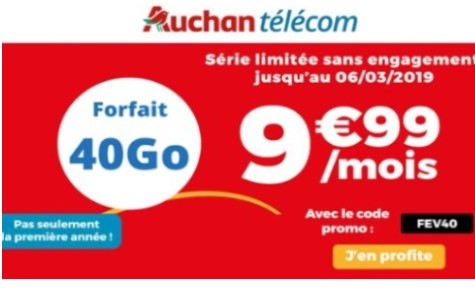 le forfait auchan telecom 40go