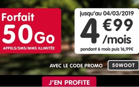 le forfait NRJ Mobile 50Go