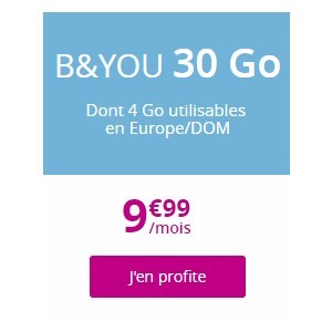 le forfait B and you 30Go