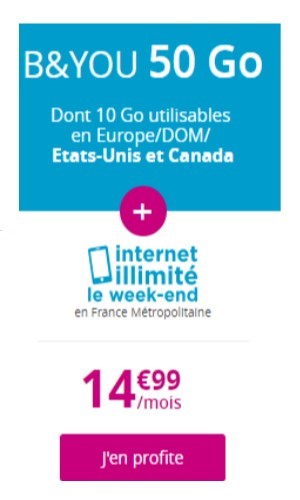 le forfait b and you 50Go