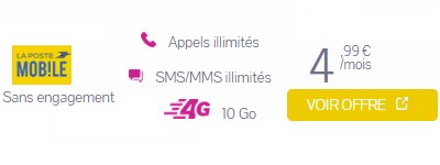 le forfait La Poste Mobile 10Go