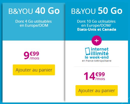 Séries Spéciales B&You Bouygues Telecom