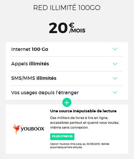 Forfait RED BY SFR 100Go