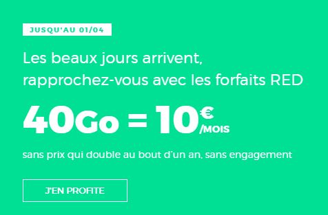 Forfait Red by SFR 40Go