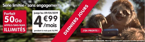 Forfait NRJ Mobile 50Go