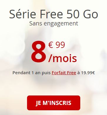 Forfait Série Free 50Go