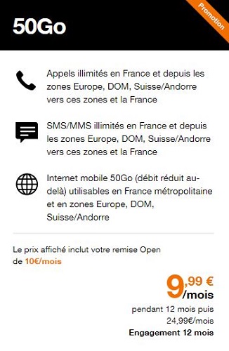 Forfait Orange 50Go