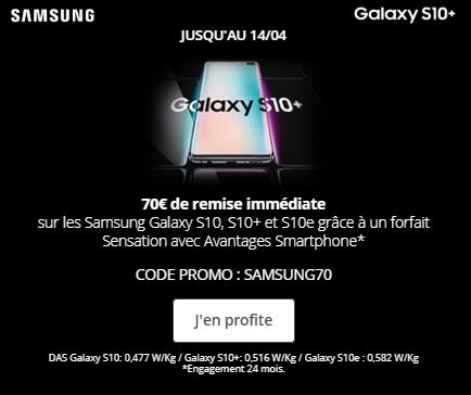 Promo Samsung Galaxy S10 Bouygues Telecom