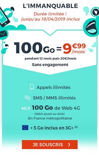 Forfait Cdiscount Mobile 100Go
