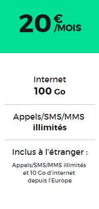 Forfait RED by SFR 100Go